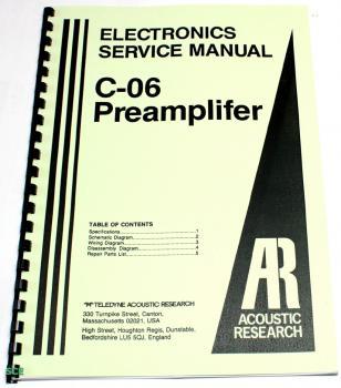 Acoustick Research C-06 Amplifier / technische Unterlage