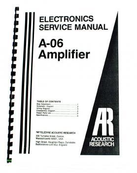 Acoustick Research A-06 Amplifier / technische Unterlage