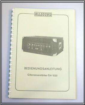 Allsound Gitarrenverstärker GA 1020 / techn. Unterlage