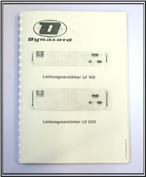 Dynacord Leistungsverstärker LV100-LV-200 / techn. Unterlage