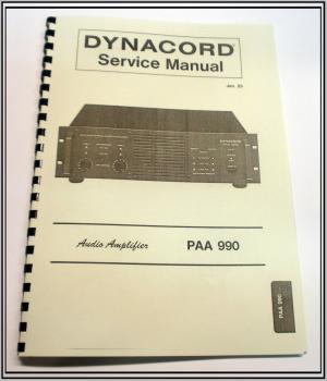 Dynacord-Power Endstufe PAA-990 / technische Unterlage