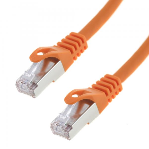 Patchkabel Cat. 7 / S/FTP PIMF /0,25 m / orange