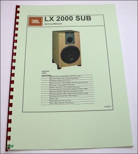 JBL Box LX-2000 SUP / Service-Manual