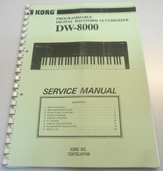 Korg DW-8000 / technische Unterlage