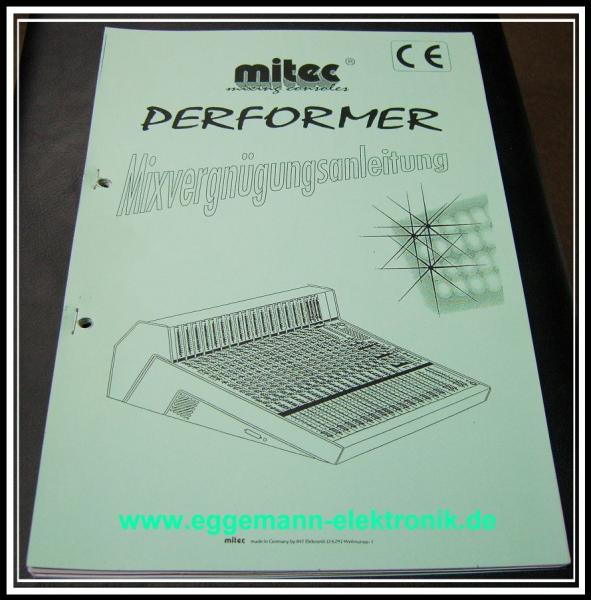 Mitec Mischpult Performer / Technische Unterlage