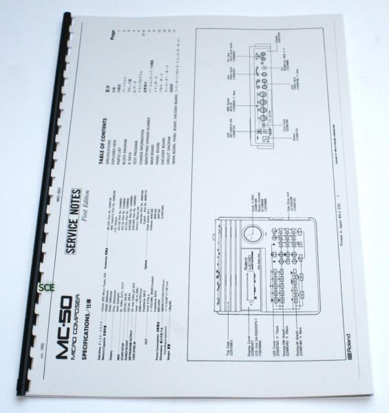 Roland Micro Composer MC-50 / technische Unterlage